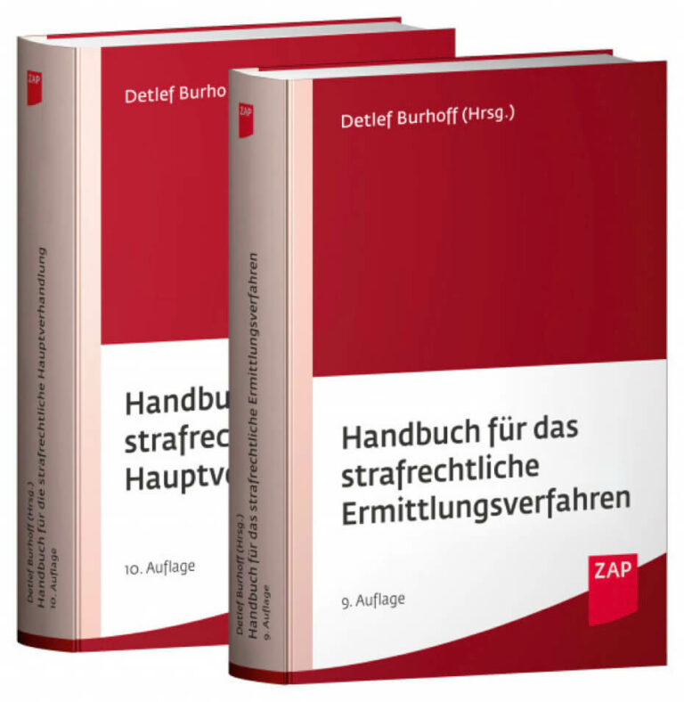 Veröffentlichungen 2022: Burhoff (Hrsg.) Handbuch für das strafrechtliche Ermittlungsverfahren und die strafrechtliche Hauptverhandlung (Autor: Mirko Laudon)